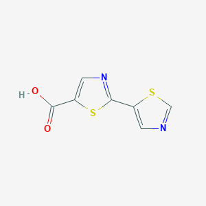 molecular formula C7H4N2O2S2 B13172211 2-(1,3-Thiazol-5-yl)-1,3-thiazole-5-carboxylic acid 