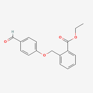 molecular formula C17H16O4 B1317226 2-[(4-甲酰苯氧基)甲基]苯甲酸乙酯 CAS No. 88630-35-7