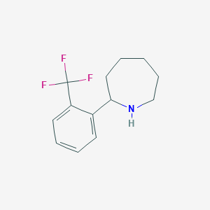 molecular formula C13H16F3N B13172285 2-[2-(Trifluoromethyl)phenyl]azepane 