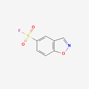 molecular formula C7H4FNO3S B13172303 1,2-Benzoxazole-5-sulfonyl fluoride 