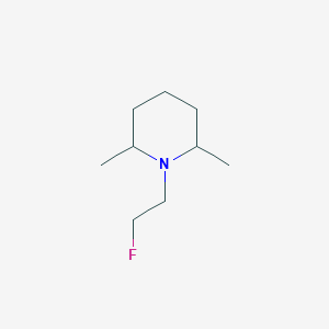 molecular formula C9H18FN B13172322 1-(2-Fluoroethyl)-2,6-dimethylpiperidine 