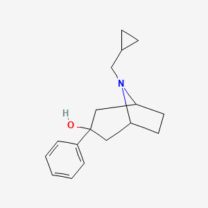 molecular formula C17H23NO B13172323 8-(Cyclopropylmethyl)-3-phenyl-8-azabicyclo[3.2.1]octan-3-ol 