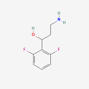 molecular formula C9H11F2NO B13172327 3-Amino-1-(2,6-difluorophenyl)propan-1-ol 