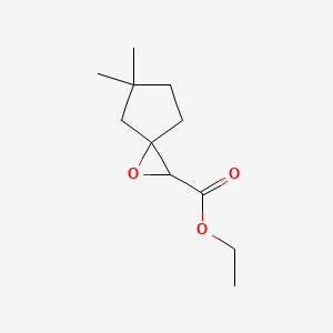 molecular formula C11H18O3 B13172335 Ethyl 5,5-dimethyl-1-oxaspiro[2.4]heptane-2-carboxylate 