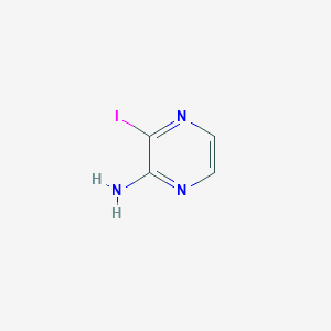 molecular formula C4H4IN3 B1317235 3-碘吡嗪-2-胺 CAS No. 344329-41-5