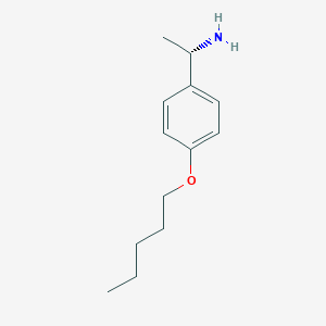 molecular formula C13H21NO B13172351 (1S)-1-[4-(pentyloxy)phenyl]ethanamine 