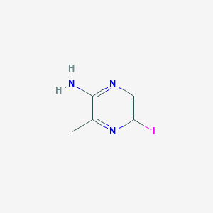 molecular formula C5H6IN3 B1317236 5-碘-3-甲基吡嗪-2-胺 CAS No. 91416-90-9