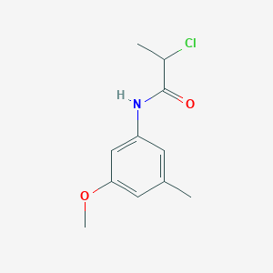 molecular formula C11H14ClNO2 B13172397 2-Chloro-N-(3-methoxy-5-methylphenyl)propanamide 