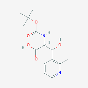 2-{[(Tert-butoxy)carbonyl]amino}-3-hydroxy-3-(2-methylpyridin-3-yl)propanoic acid