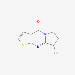 molecular formula C9H7BrN2OS B13172431 10-Bromo-6-thia-1,8-diazatricyclo[7.3.0.0,3,7]dodeca-3(7),4,8-trien-2-one CAS No. 1375473-27-0