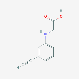 molecular formula C10H9NO2 B13172434 (3-Ethynylphenyl)glycine 