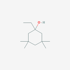 molecular formula C12H24O B13172440 1-Ethyl-3,3,5,5-tetramethylcyclohexan-1-ol 