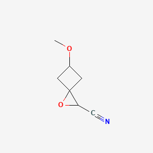 molecular formula C7H9NO2 B13172449 5-Methoxy-1-oxaspiro[2.3]hexane-2-carbonitrile 