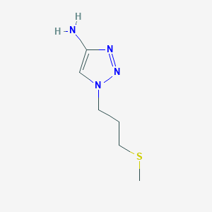 molecular formula C6H12N4S B13172457 1-[3-(Methylsulfanyl)propyl]-1H-1,2,3-triazol-4-amine 