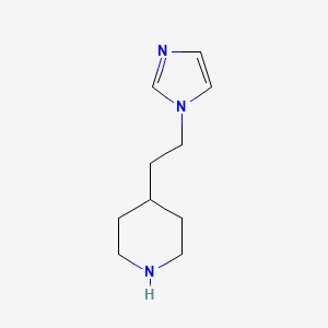 molecular formula C10H17N3 B1317247 4-[2-(1H-imidazol-1-yl)ethyl]piperidine CAS No. 90747-20-9