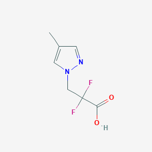 2,2-Difluoro-3-(4-methyl-1H-pyrazol-1-yl)propanoic acid