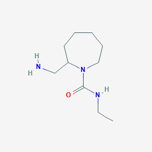 molecular formula C10H21N3O B13172518 2-(Aminomethyl)-N-ethylazepane-1-carboxamide 