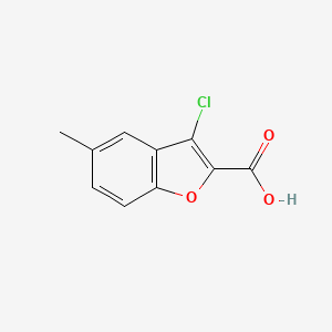 molecular formula C10H7ClO3 B13172552 3-Chloro-5-methyl-1-benzofuran-2-carboxylic acid 