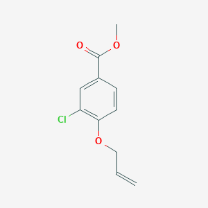 molecular formula C11H11ClO3 B1317259 甲基-3-氯-4-[(丙-2-烯-1-基)氧基]苯甲酸酯 CAS No. 65650-43-3