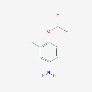 molecular formula C8H9F2NO B1317262 4-(Difluoromethoxy)-3-methylaniline CAS No. 83190-02-7