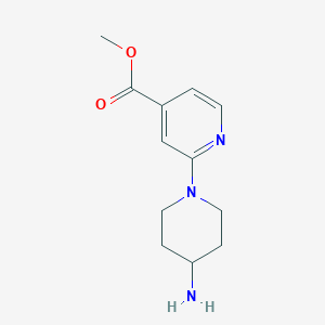 molecular formula C12H17N3O2 B13172625 Methyl 2-(4-aminopiperidin-1-yl)pyridine-4-carboxylate 