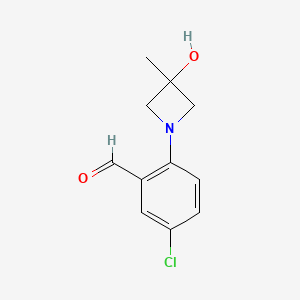 5-Chloro-2-(3-hydroxy-3-methylazetidin-1-yl)benzaldehyde