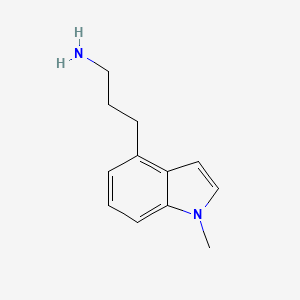 molecular formula C12H16N2 B13172665 3-(1-Methyl-1H-indol-4-yl)propan-1-amine 