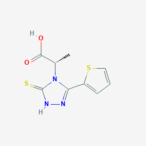 (2S)-2-[3-Sulfanyl-5-(thiophen-2-yl)-4H-1,2,4-triazol-4-yl]propanoic acid