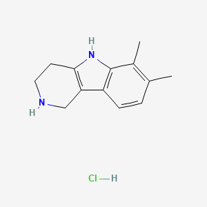 molecular formula C13H17ClN2 B1317271 6,7-Dimethyl-2,3,4,5-tetrahydro-1H-pyrido[4,3-b]indole hydrochloride CAS No. 922510-74-5