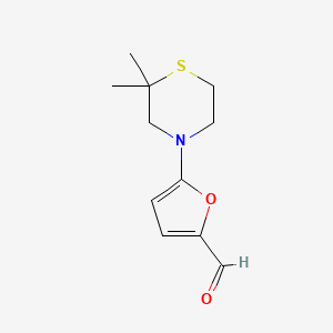 5-(2,2-Dimethylthiomorpholin-4-yl)furan-2-carbaldehyde