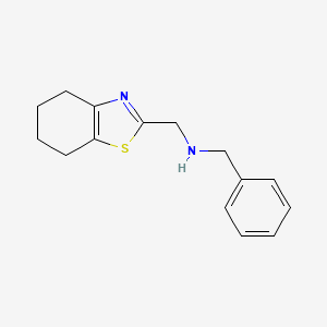 molecular formula C15H18N2S B13172764 Benzyl-(4,5,6,7-tetrahydro-benzothiazol-2-ylmethyl)-amine 