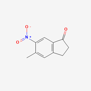 molecular formula C10H9NO3 B1317279 5-Methyl-6-nitroindan-1-one CAS No. 66773-15-7