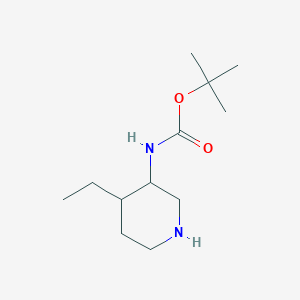 molecular formula C12H24N2O2 B13172797 tert-butyl N-(4-ethylpiperidin-3-yl)carbamate 