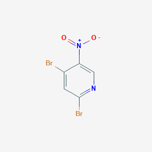 molecular formula C5H2Br2N2O2 B1317283 2,4-二溴-5-硝基吡啶 CAS No. 4487-57-4