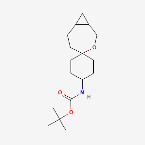 molecular formula C17H29NO3 B13172836 tert-Butyl N-{3-oxaspiro[bicyclo[5.1.0]octane-4,1'-cyclohexane]-4'-yl}carbamate 