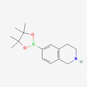 molecular formula C15H22BNO2 B1317284 6-(4,4,5,5-四甲基-1,3,2-二噁杂硼环-2-基)-1,2,3,4-四氢异喹啉 CAS No. 922718-55-6