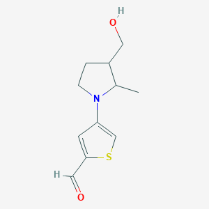 4-[3-(Hydroxymethyl)-2-methylpyrrolidin-1-yl]thiophene-2-carbaldehyde