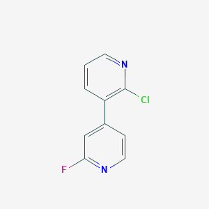 molecular formula C10H6ClFN2 B1317291 2-氯-2'-氟-3,4'-联吡啶 CAS No. 870221-45-7