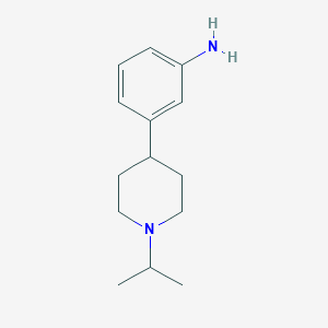 molecular formula C14H22N2 B13172922 3-[1-(Propan-2-yl)piperidin-4-yl]aniline 