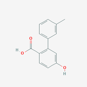 molecular formula C14H12O3 B13172930 4-Hydroxy-2-(3-methylphenyl)benzoic acid 