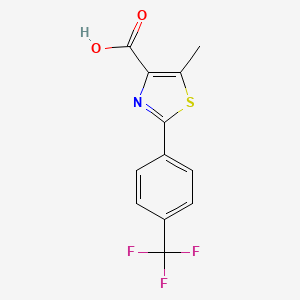 molecular formula C12H8F3NO2S B1317295 5-甲基-2-(4-(三氟甲基)苯基)噻唑-4-羧酸 CAS No. 343322-66-7