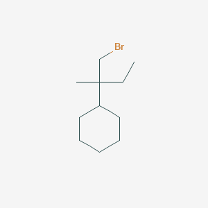 molecular formula C11H21Br B13172958 (1-Bromo-2-methylbutan-2-yl)cyclohexane 