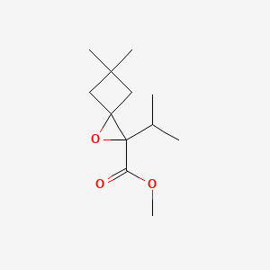 molecular formula C12H20O3 B13172960 Methyl 5,5-dimethyl-2-(propan-2-yl)-1-oxaspiro[2.3]hexane-2-carboxylate 