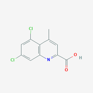 molecular formula C11H7Cl2NO2 B13172965 5,7-Dichloro-4-methylquinoline-2-carboxylic acid 