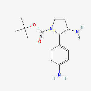 tert-Butyl 3-amino-2-(4-aminophenyl)pyrrolidine-1-carboxylate