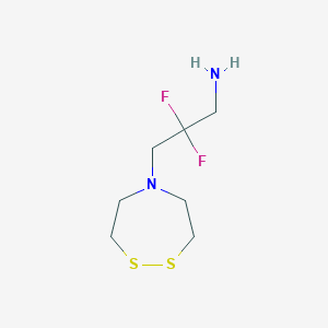 3-(1,2,5-Dithiazepan-5-yl)-2,2-difluoropropan-1-amine