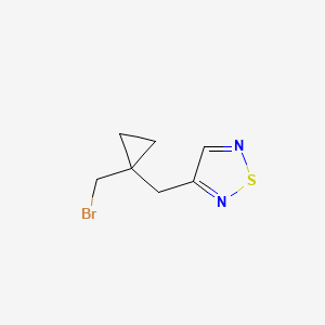 3-{[1-(Bromomethyl)cyclopropyl]methyl}-1,2,5-thiadiazole