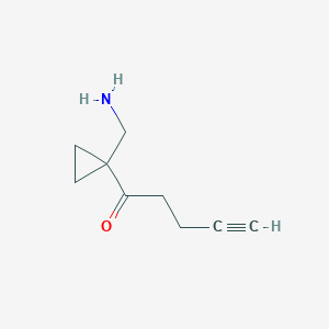 1-[1-(Aminomethyl)cyclopropyl]pent-4-yn-1-one