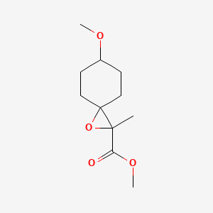 molecular formula C11H18O4 B13173107 Methyl 6-methoxy-2-methyl-1-oxaspiro[2.5]octane-2-carboxylate 