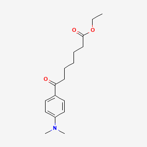 molecular formula C17H25NO3 B1317312 7-[4-(二甲氨基)苯基]-7-氧代庚酸乙酯 CAS No. 91727-04-7